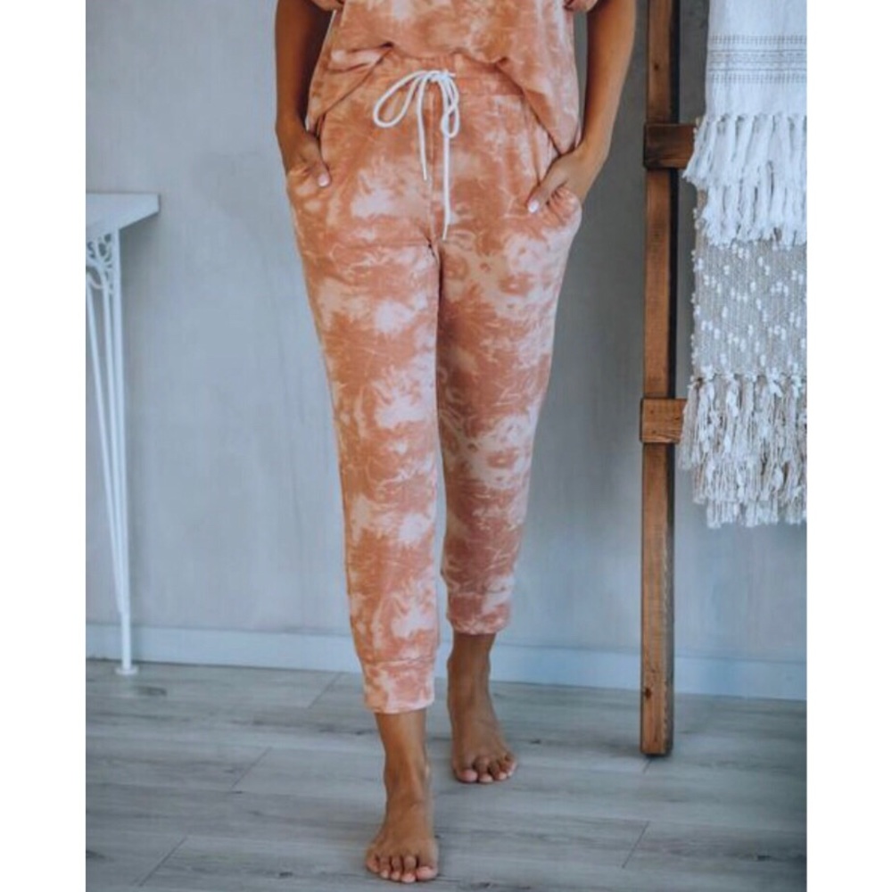 Fresh Squeezed Tie Dye Pocketed Knit Joggers